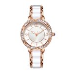Women's Fashion Simple Ceramic Strap Butterfly Buckle Quartz Watch - Image 3
