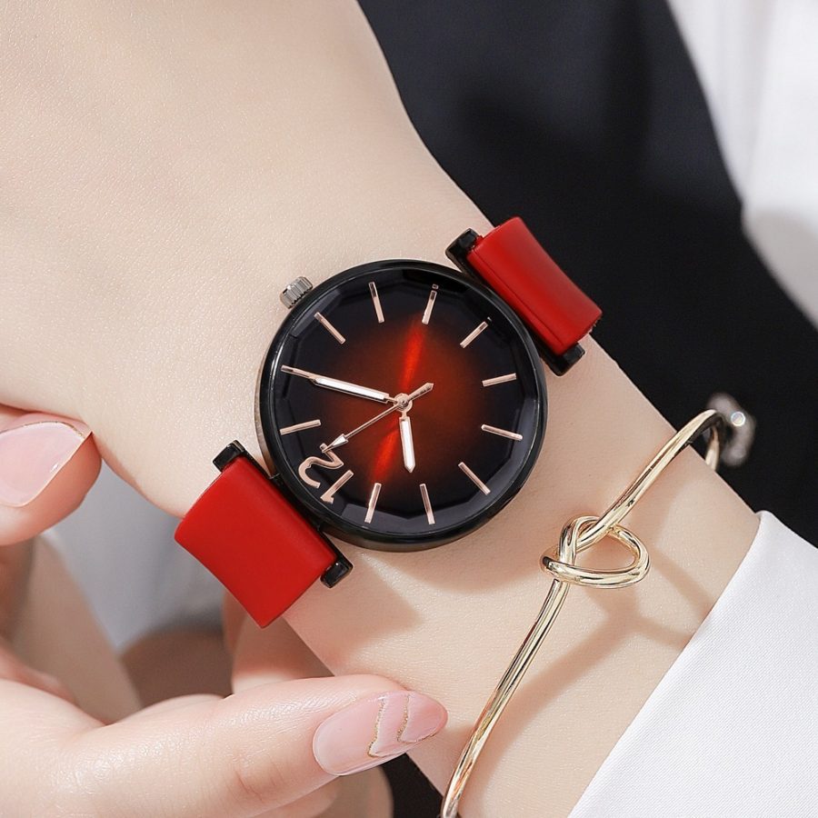 Women's Fashion Gradient Silicone Casual Watch - Image 8
