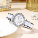 Women's Fashion Simple Ceramic Strap Butterfly Buckle Quartz Watch - Image 4