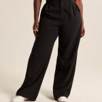 High Waist Straight Trousers With Pockets Wide Leg Casual Suit Pants For Women - Image 6