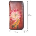 Retro Rub Colored Multiple Card Slots Long Ladies Wallet - Image 6