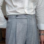 Men's High Waisted Straight Leg Gray Casual Pants - Image 3