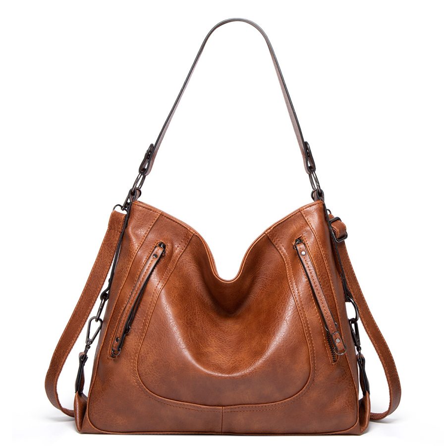 Fashion Large Capacity Totes Casual Handbag Shoulder Crossbody Retro Big Bag - Image 9