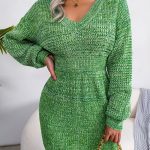 Lantern Sleeve Waist Woolen Skirt - Image 4