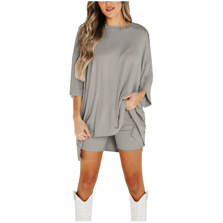 Summer Sweet Beauty Knitted Fashion Casual Solid Color Suit - Image 10