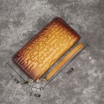 First Layer Cowhide Embossed Vintage Clutch Women's Wallet - Image 6