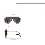 Steam Punk Diamond Oversized Sunglasses For Women Luxury - Image 8