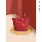 Portable Shoulder Crossbody Large Capacity Woven Bag Tote Bag - Image 2