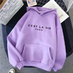 Loose Hooded Sweater Student Hoodie With Letter Print Sports Tops - Image 2