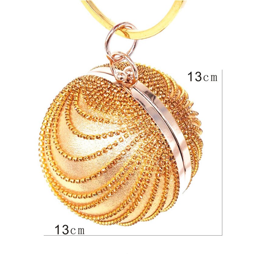 Small Round Spherical Dinner Bag Versatile Handheld Dress Garment Bag Cosmetic Bag - Image 10