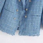 Retro loose suit tweed women's blazer jacket casual women streetwear - Image 10