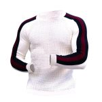 Men's Contrast Slim Bottom Sports Casual Sweater - Image 7