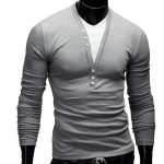 Long Sleeve V-Neck Layered Men T-Shirt - Image 5