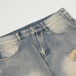 High Street Side Zipper Ripped Jeans Retro Washed Trendy Slim Fit Skinny Slim Looking - Image 3