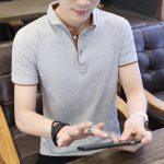 Polo Shirt For Men Casual Short Sleeve Polo Shirts Patchwork Turn-down Collar Zipper T-Shirt Summer Men Shirt Tops - Image 3