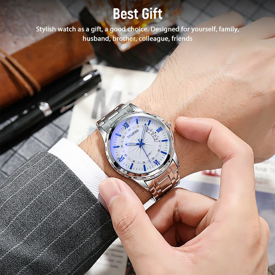 Stainless Steel Watch For MEN Classic Analog Wristwatch Fashion Classic Men Gift - Image 5