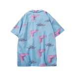 Turn-down Collar Hawaii Style Men's Shirts Summer Gun Full Printing Casual Shirt Men - Image 2