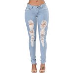 Ripped Jeans For Women 2021 Women Jeans Pencil Pants Denim Jeans - Image 6