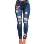 Ripped Jeans For Women 2021 Women Jeans Pencil Pants Denim Jeans - Image 4