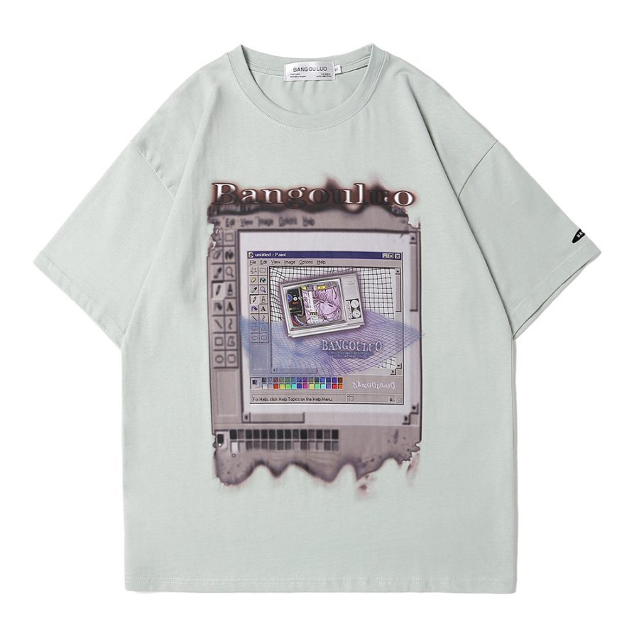 Creative Printed Short-sleeved T-shirt Men - Image 5