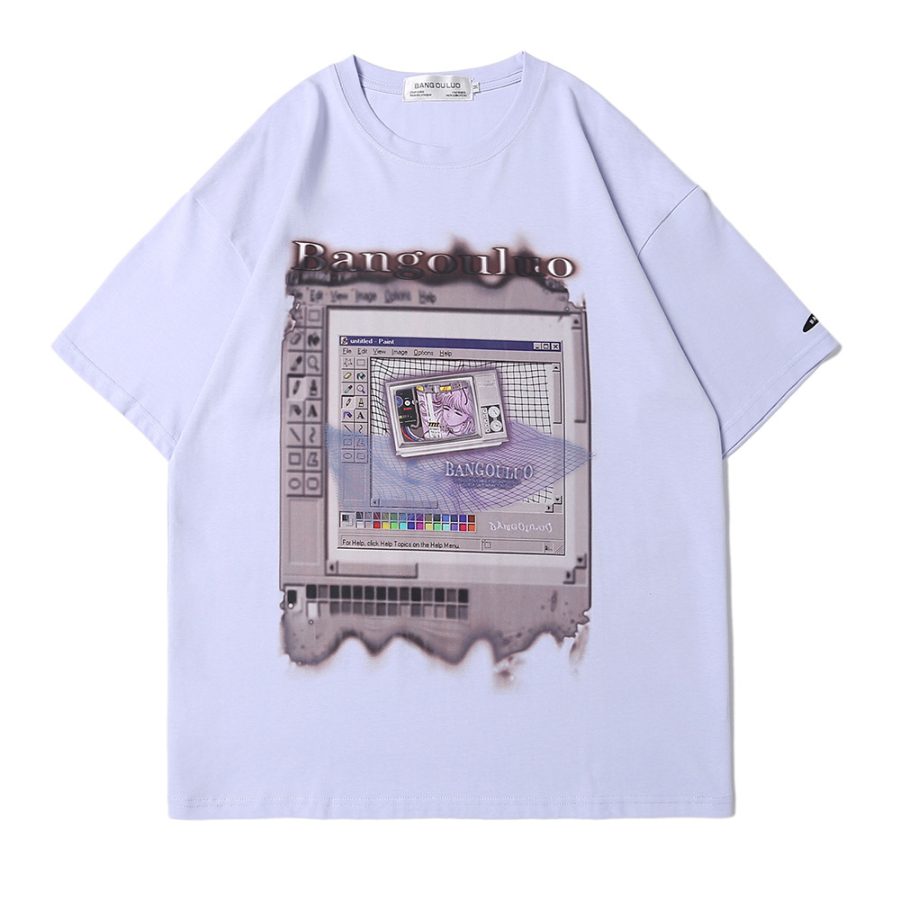 Creative Printed Short-sleeved T-shirt Men
