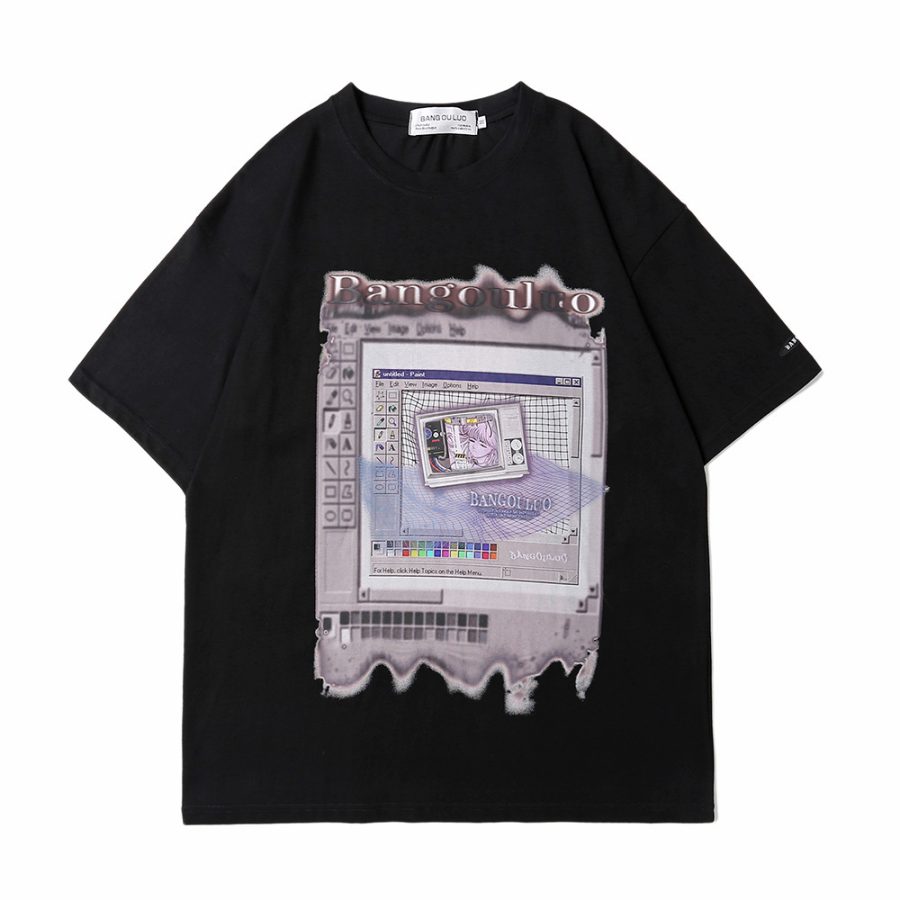 Creative Printed Short-sleeved T-shirt Men - Image 4