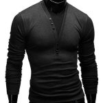 Long Sleeve V-Neck Layered Men T-Shirt