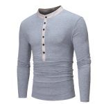 Young Men Fake Two Long Casual T-Shirts - Image 10