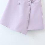 Office lady women set double-breasted button short women blazer high waist irregular shorts pants long sleeve suit women - Image 6