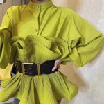Korean Version Of Irregular Waist Lace Pleated Blouse Women's Blouse - Image 3