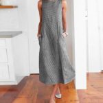 Casual striped sleeveless maxi dress - Image 2