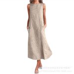 Casual striped sleeveless maxi dress - Image 3