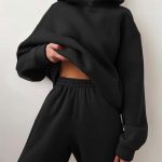 Women's Casual Hooded Sweater Two-piece Suit Clothes Hoodie Tracksuit - Image 5