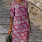 Fashion chrysanthemum midi dress - Image 8