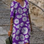 Fashion chrysanthemum midi dress - Image 6