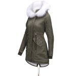 Cotton Coats Women Casual Fur Long Hooded Jacket Fashion Simple High Street - Image 2