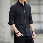 Men's Shirts Slim Fit Casual Long Sleeve Shirts Business Men - Image 2