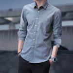 Men's Shirts Slim Fit Casual Long Sleeve Shirts Business Men - Image 5