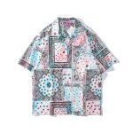 Retro Hawaiian Shirts Men And Women Couples Street Short-sleeved Shirts - Image 2