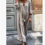 V-neck print maxi dress - Image 5