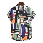 Men Short sleeved beach shirts men New printed T shirt - Image 5