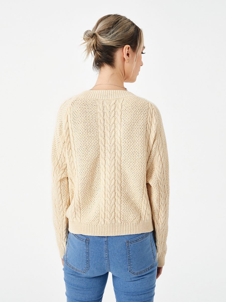 Women's Stretch Casual V-Neck Sweater - Image 5