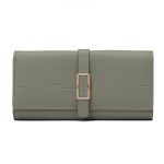 Long Metal Buckle Simple Tri-fold Clutch - Image 4