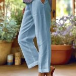 Women's Loose And Simple Solid Color Fashion Casual Pants Straight-leg Trousers - Image 6
