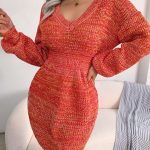 Lantern Sleeve Waist Woolen Skirt - Image 5