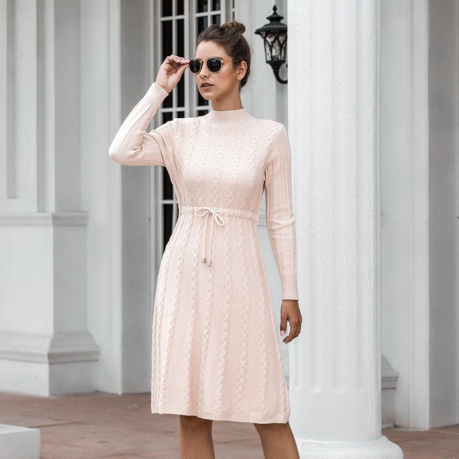 Twisted lace midi sweater dress - Image 4