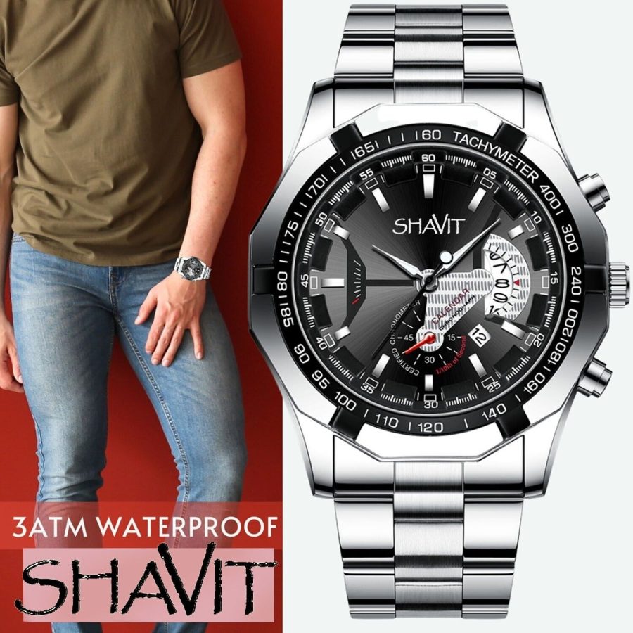 Men's Quartz Watch Stainless Steel Analog Waterproof Business Wristwatch Fashion - Image 4