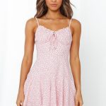 Printed mini dress with straps