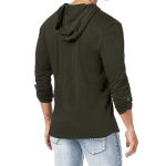 V Neck Outdoor  Loose Shirt Men Hooded T-Shirt - Image 4