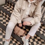 Women Plaid Pattern Thick Coats Jacket Pearl Buttons Long Sleeves Pocket Ladies Elegant Autumn Winter Coat - Image 2